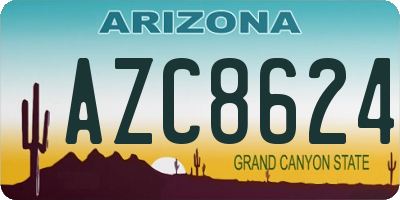 AZ license plate AZC8624