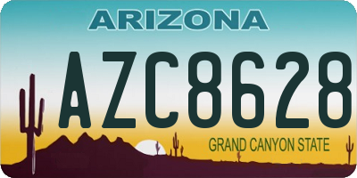 AZ license plate AZC8628