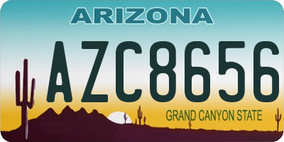 AZ license plate AZC8656