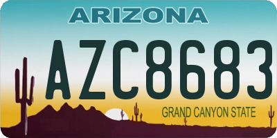 AZ license plate AZC8683