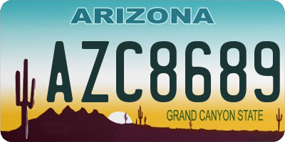 AZ license plate AZC8689