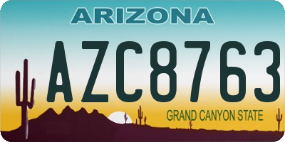 AZ license plate AZC8763