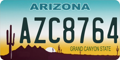 AZ license plate AZC8764