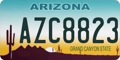 AZ license plate AZC8823