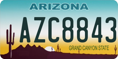 AZ license plate AZC8843