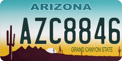 AZ license plate AZC8846