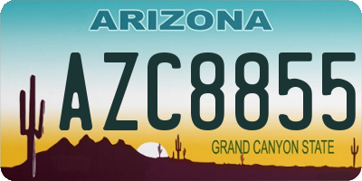 AZ license plate AZC8855