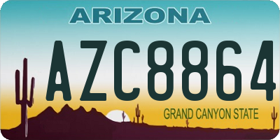 AZ license plate AZC8864