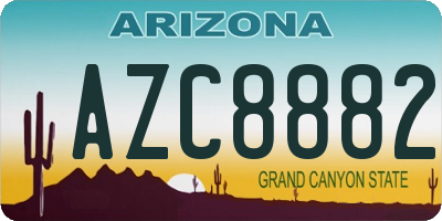 AZ license plate AZC8882