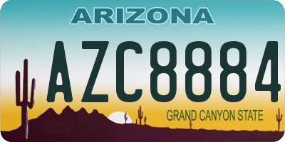 AZ license plate AZC8884