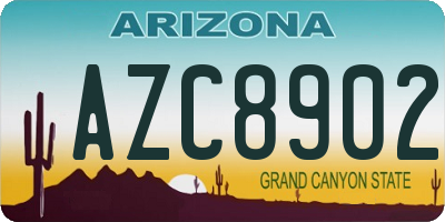 AZ license plate AZC8902