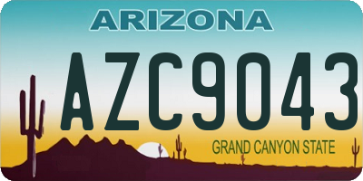 AZ license plate AZC9043