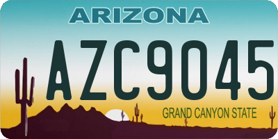 AZ license plate AZC9045