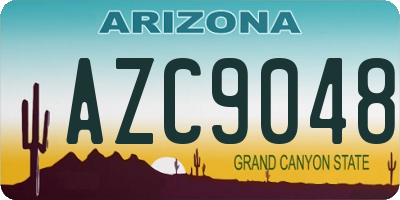 AZ license plate AZC9048