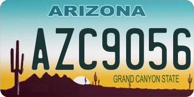 AZ license plate AZC9056