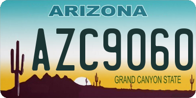 AZ license plate AZC9060