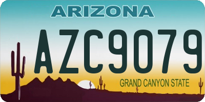 AZ license plate AZC9079