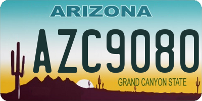 AZ license plate AZC9080