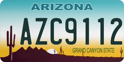 AZ license plate AZC9112