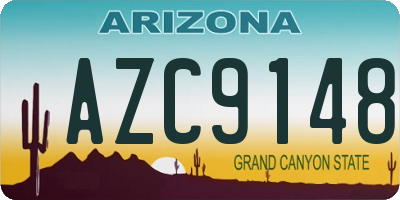 AZ license plate AZC9148
