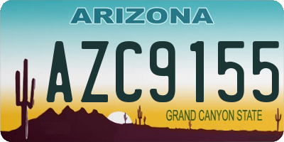 AZ license plate AZC9155