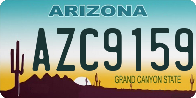 AZ license plate AZC9159