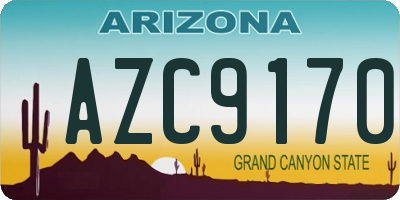 AZ license plate AZC9170