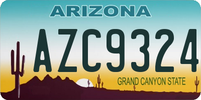 AZ license plate AZC9324