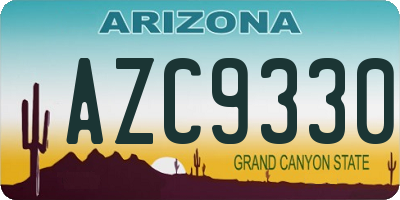 AZ license plate AZC9330