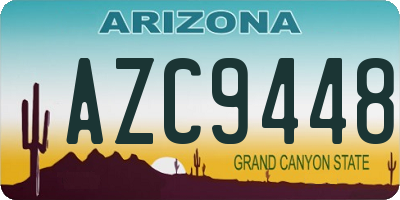 AZ license plate AZC9448