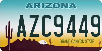 AZ license plate AZC9449