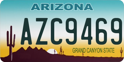 AZ license plate AZC9469