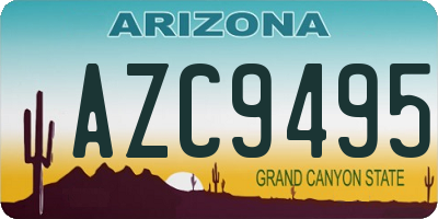 AZ license plate AZC9495