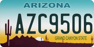 AZ license plate AZC9506
