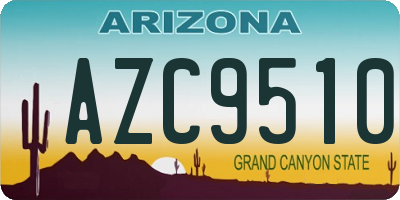 AZ license plate AZC9510