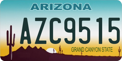 AZ license plate AZC9515