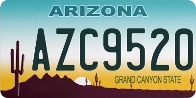 AZ license plate AZC9520