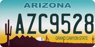 AZ license plate AZC9528