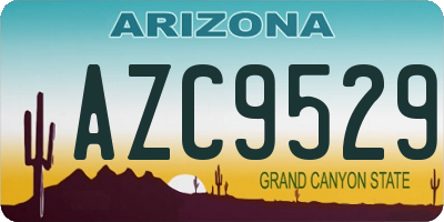 AZ license plate AZC9529