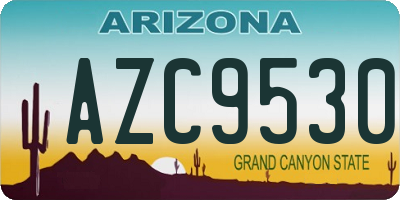 AZ license plate AZC9530