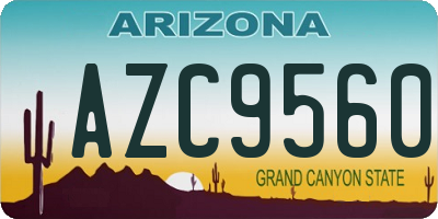 AZ license plate AZC9560