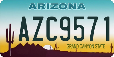 AZ license plate AZC9571