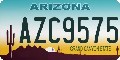 AZ license plate AZC9575
