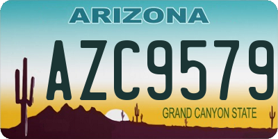 AZ license plate AZC9579