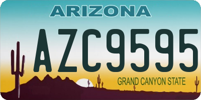 AZ license plate AZC9595