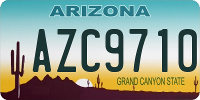 AZ license plate AZC9710