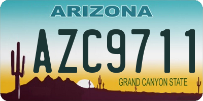 AZ license plate AZC9711