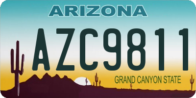 AZ license plate AZC9811