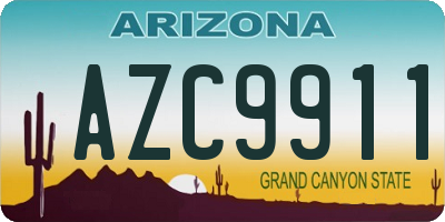 AZ license plate AZC9911