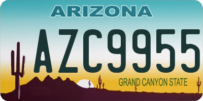AZ license plate AZC9955